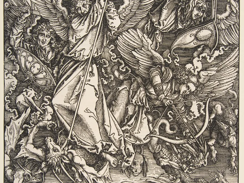 Saint Michael Fighting the Dragon, from "The Apocalypse", Albrecht Dürer