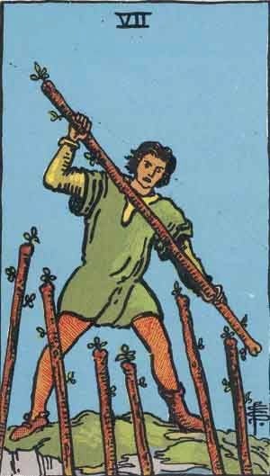 Seven of Wands Tarot Card Meaning