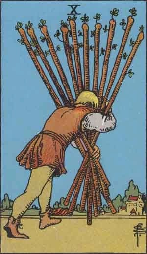 Ten of Wands Tarot Card Meaning