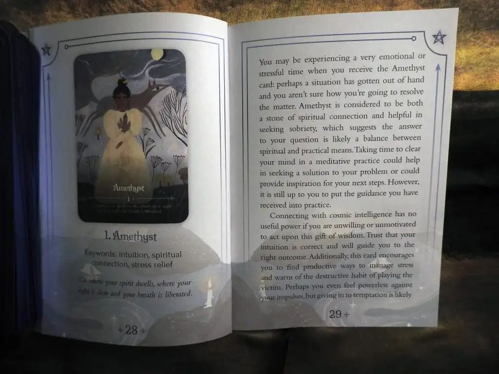 Example Page from the Guidebook of Seasons of the Witch: Imbolc Oracle