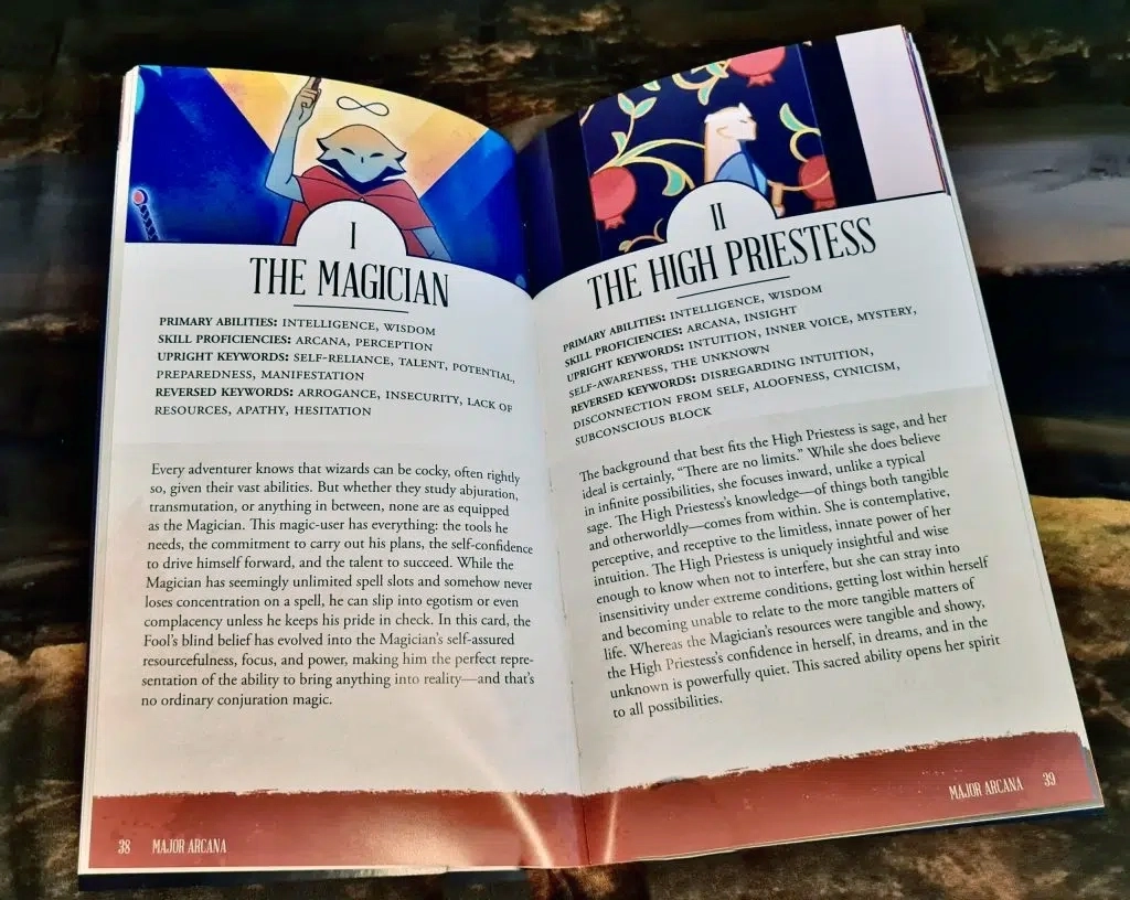 The Guide Book of The Fablemaker's Animated Tarot Deck