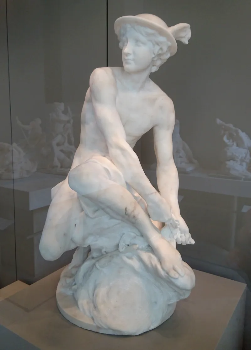 Mercury Attaching His Wings by Jean-Baptiste Pigalle, 1744