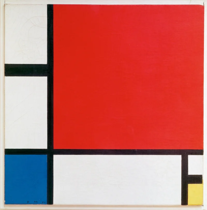 Mondrian Composition II Composition II in Red, Blue, and Yellow by Mondrian, 1930