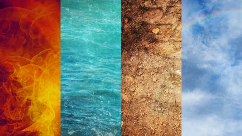 Symbolic representation of the four elements