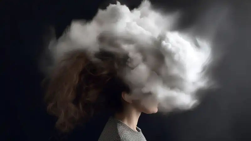 A practitioner in meditation with journal and psychological preparation tools