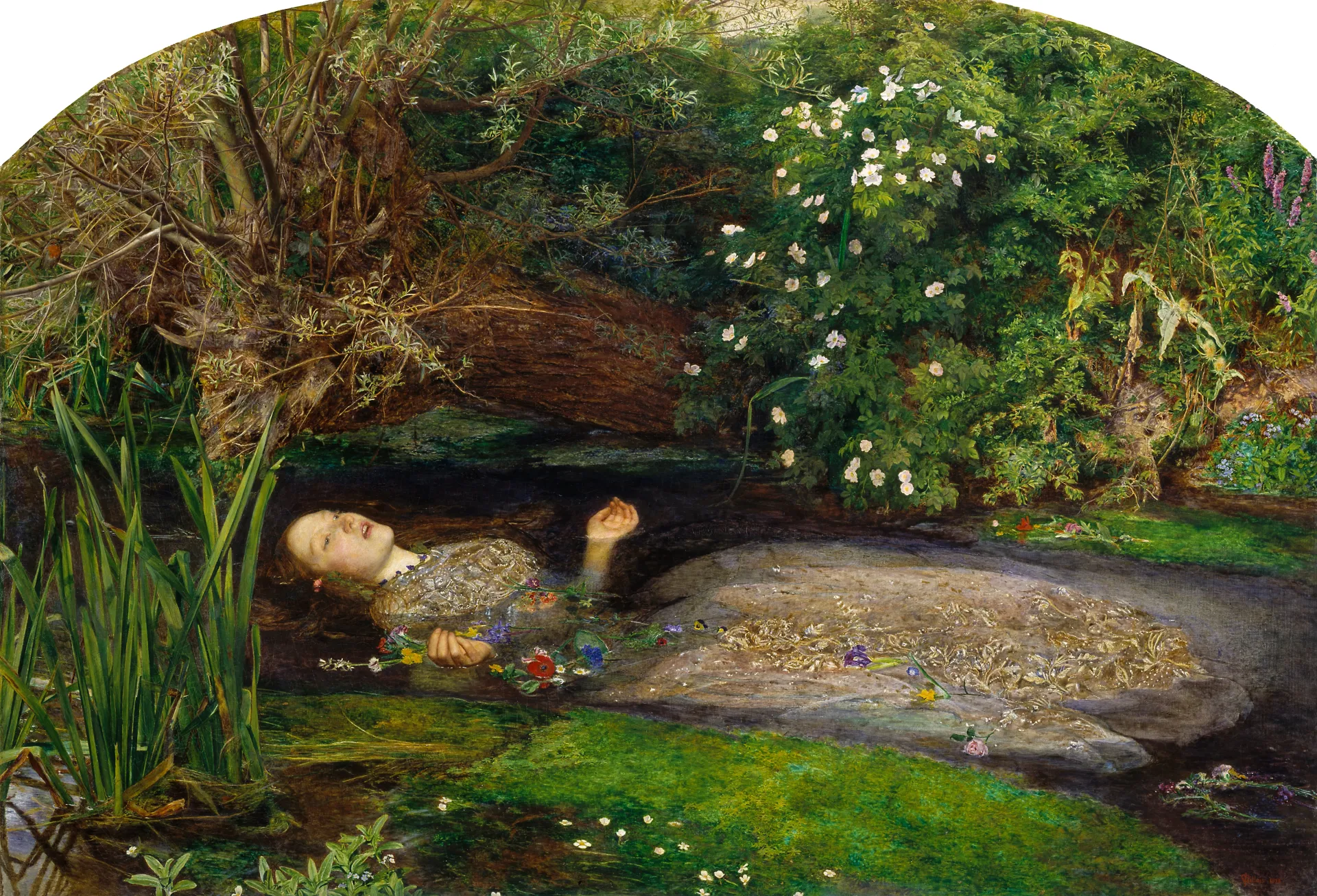 Ophelia by John Everett Millais, 1851-52